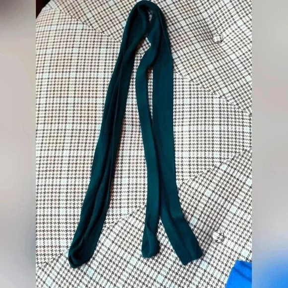 Dark Green Mini Sweater Knit Wrap Dress | Size Medium - Picture 5 of 7